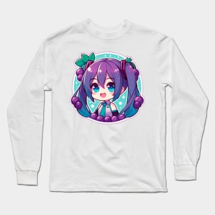 Hatsune Miku grape Long Sleeve T-Shirt